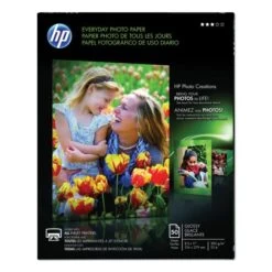 HP Everyday Photo Paper, 8 Mil, 8.5 X 11, Glossy White, 50/Pack
