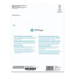 HP Advanced Photo Paper, 10.5 Mil, 8.5 X 11, Glossy White, 50/Pack 15 HP Advanced Photo Paper, 10.5 Mil, 8.5 X 11, Glossy White, 50/Pack -HP Treasure Shop 118f76d352c0e32eac169d12f2e3e75e0c