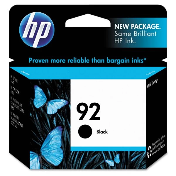 HP 92, (C9362WN) Black Original Ink Cartridge 3 HP 92, (C9362WN) Black Original Ink Cartridge