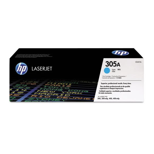 HP 305A, (CE411A) Cyan Original LaserJet Toner Cartridge 3 HP 305A, (CE411A) Cyan Original LaserJet Toner Cartridge