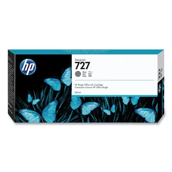HP 727, (F9J80A) Gray Original Ink Cartridge 3 HP 727, (F9J80A) Gray Original Ink Cartridge