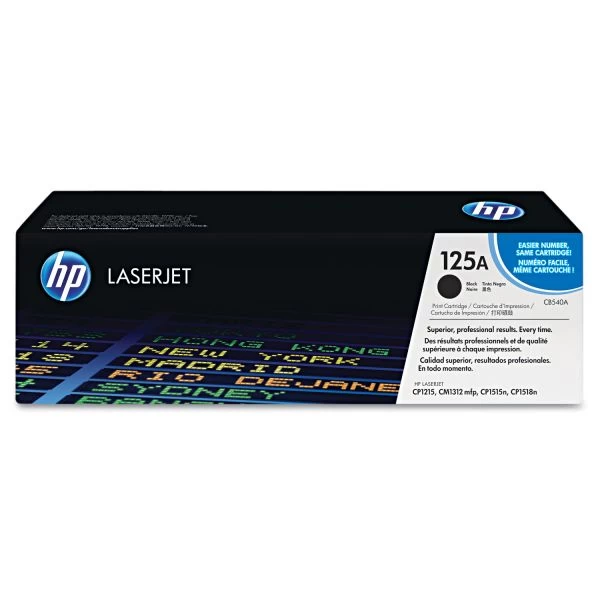 HP 125A, (CB540A) Black Original LaserJet Toner Cartridge 3 HP 125A, (CB540A) Black Original LaserJet Toner Cartridge