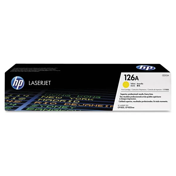 HP 126A, (CE312A) Yellow Original LaserJet Toner Cartridge 3 HP 126A, (CE312A) Yellow Original LaserJet Toner Cartridge