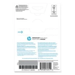 HP Advanced Photo Paper, 10.5 Mil, 4 X 6, Glossy White, 100/Pack 15 HP Advanced Photo Paper, 10.5 Mil, 4 X 6, Glossy White, 100/Pack -HP Treasure Shop 3ae21efbd1813cd4895b3851da70bb6945