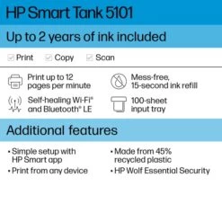HP Smart Tank 5101 Wireless All-in-One Cartridge-free Ink Tank Color Printer With Up To 2 Years Of Ink Included (1F3Y0A) -HP Treasure Shop 3f9fbc833a2a006e7c907ada007cdc1680