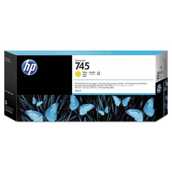 HP 745, (F9K02A) Yellow Original Ink Cartridge 3 HP 745, (F9K02A) Yellow Original Ink Cartridge