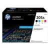 HP 305A, (CE305A-Q) 4-Pack Black/Cyan/Magenta/Yellow Original LaserJet Toner Cartridges -HP Treasure Shop 41a74e342f2f2e857abb0d9db287cc8746