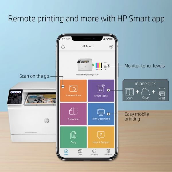 HP LaserJet Pro M182nw Wireless Laser All-In-One Color Printer 4 HP LaserJet Pro M182nw Wireless Laser All-In-One Color Printer - Image 2