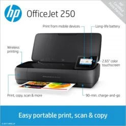 HP OfficeJet 250 Mobile All-in-One Printer, Copy/Print/Scan -HP Treasure Shop 5b49f573a45d5fdeba009ac2f7163848d5