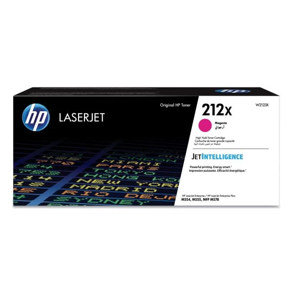 HP 212X, (W2123X) High-Yield Magenta Original LaserJet Toner Cartridge 3 HP 212X, (W2123X) High-Yield Magenta Original LaserJet Toner Cartridge
