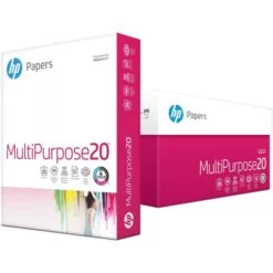 HP Multipurpose Paper, 96 Brightness, 20 Lb, 8 1/2 X 11, White, 5000 Sheets/Carton