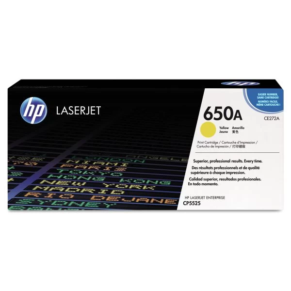 HP 650A, (CE272A) Yellow Original LaserJet Toner Cartridge 3 HP 650A, (CE272A) Yellow Original LaserJet Toner Cartridge