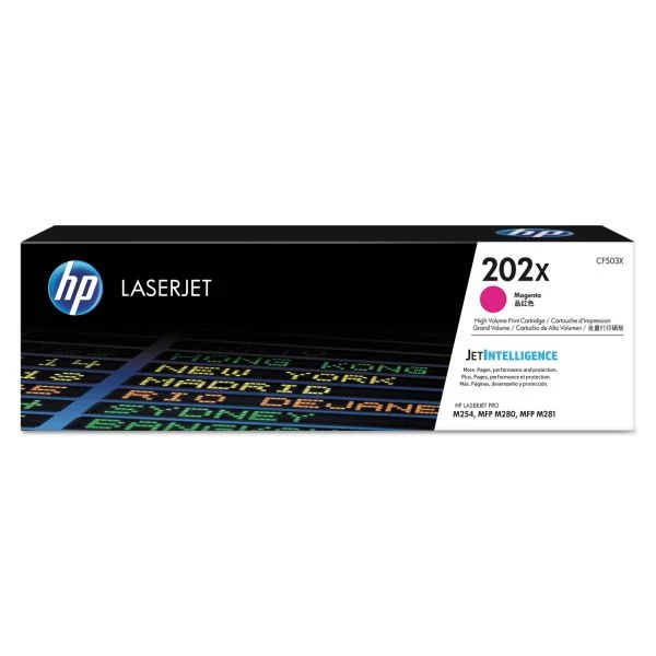 HP 202X, (CF503X) High-Yield Magenta Original LaserJet Toner Cartridge 3 HP 202X, (CF503X) High-Yield Magenta Original LaserJet Toner Cartridge