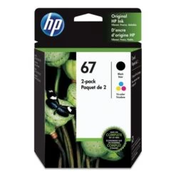 HP 67, (3YP29AN) 2-Pack Black/Tri-Color Original Ink Cartridges