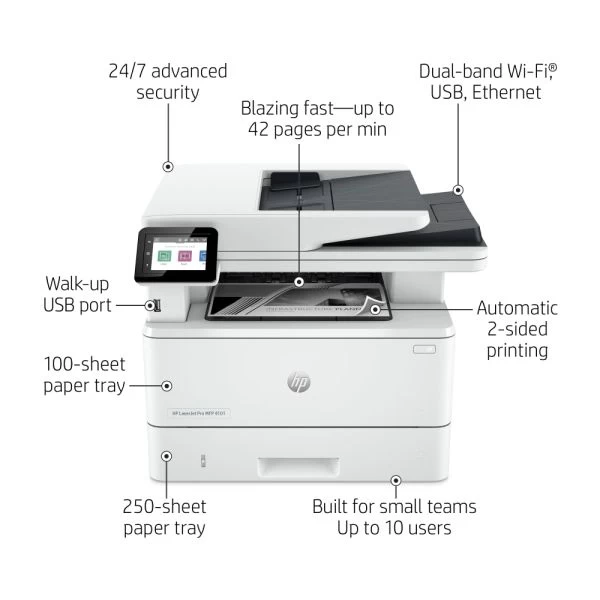 HP LaserJet Pro MFP 4101fdw Laser All-in-One Monochrome Printer 13 HP LaserJet Pro MFP 4101fdw Laser All-in-One Monochrome Printer - Image 11