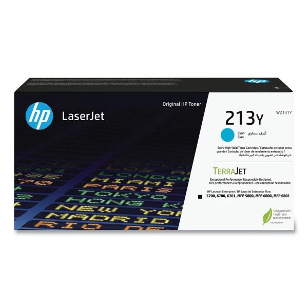 HP 213Y (W2131Y) Extra High-Yield Cyan Original LaserJet Toner Cartridge 3 HP 213Y (W2131Y) Extra High-Yield Cyan Original LaserJet Toner Cartridge
