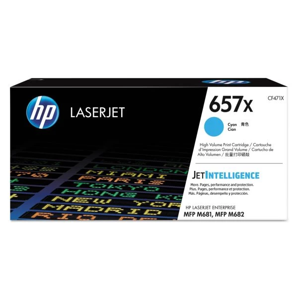 HP 657X, (CF471X) Cyan Original LaserJet Toner Cartridge 3 HP 657X, (CF471X) Cyan Original LaserJet Toner Cartridge