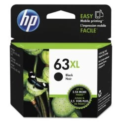 HP 63XL, (F6U64AN) High-Yield Black Original Ink Cartridge, For Select HP DeskJet, OfficeJet, And ENVY Printers