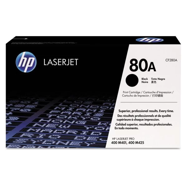 HP 80A, (CF280A) Black Original LaserJet Toner Cartridge 3 HP 80A, (CF280A) Black Original LaserJet Toner Cartridge