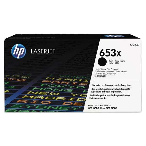 HP 653X, (CF320X) High-Yield Black Original LaserJet Toner Cartridge 3 HP 653X, (CF320X) High-Yield Black Original LaserJet Toner Cartridge