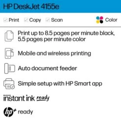 HP DeskJet 4155e Wireless All-in-One Color Printer With 3 Months Free Ink With HP+ (26Q90A) -HP Treasure Shop b53b87efcbbd4b77f0683e79f5e937a816