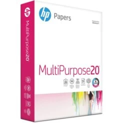HP Multipurpose Paper, 96 Brightness, 20 Lb, 8 1/2 X 11, White, 2500 Sheets/Carton