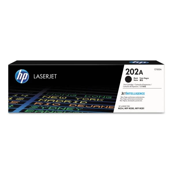 HP 202A, (CF500A) Black Original LaserJet Toner Cartridge 3 HP 202A, (CF500A) Black Original LaserJet Toner Cartridge