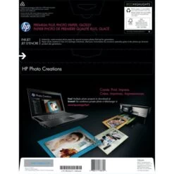 HP Premium Plus Photo Paper, 11.5 Mil, 8.5 X 11, Glossy White, 50/Pack -HP Treasure Shop c5de4b36e3f5f7f429b9fc6d773aede664