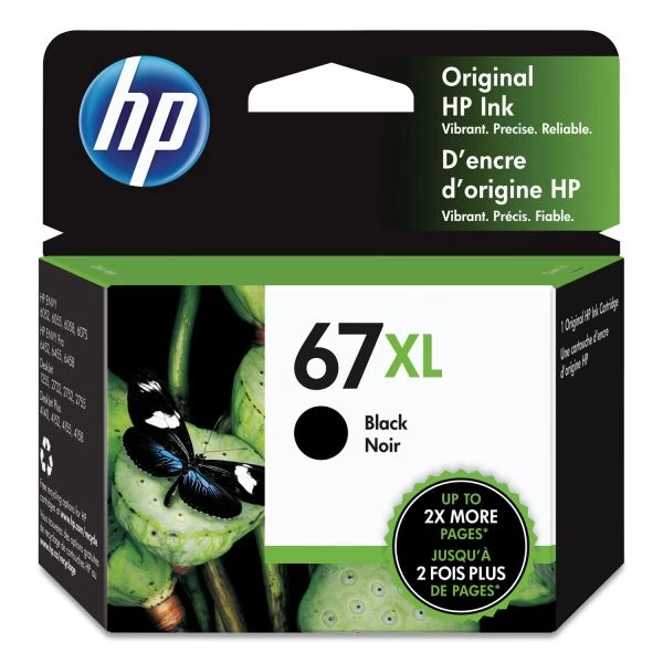 HP 67XL, (3YM57AN) High-Yield Black Original Ink Cartridge 3 HP 67XL, (3YM57AN) High-Yield Black Original Ink Cartridge