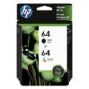 HP 64, (X4D92AN) 2-Pack Black/Tri-Color Original Ink Cartridges -HP Treasure Shop c7d2b82e5b18a126dc127472921dfcacf1