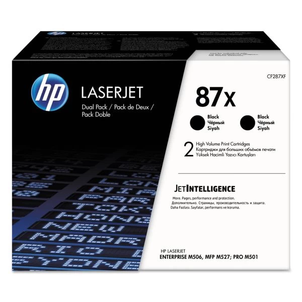 HP 87X, (CF287X-D) 2-Pack High-Yield Black Original LaserJet Toner Cartridges 3 HP 87X, (CF287X-D) 2-Pack High-Yield Black Original LaserJet Toner Cartridges
