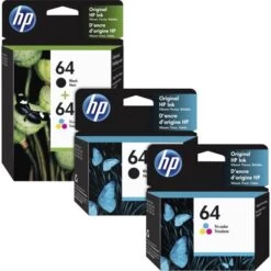 HP 64, (X4D92AN) 2-Pack Black/Tri-Color Original Ink Cartridges -HP Treasure Shop cd83743067edad79bef48ae8dfed385232