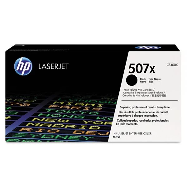 HP 507X, (CE400X) High-Yield Black Original LaserJet Toner Cartridge 3 HP 507X, (CE400X) High-Yield Black Original LaserJet Toner Cartridge
