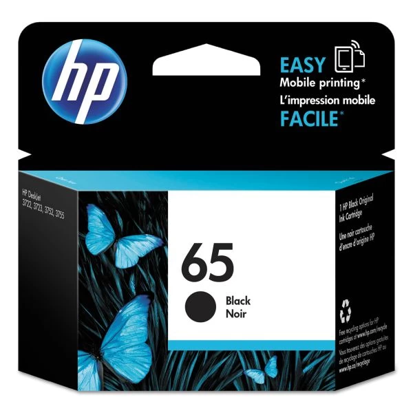 HP 65 (N9K02AN) Black Original Ink Cartridge 3 HP 65 (N9K02AN) Black Original Ink Cartridge