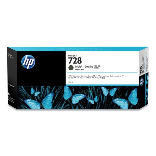 HP 728, (F9J68A) Matte Black Original Ink Cartridge 3 HP 728, (F9J68A) Matte Black Original Ink Cartridge