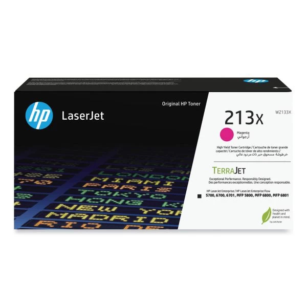 HP 213X (W2133X) High-Yield Magenta Original LaserJet Toner Cartridge 3 HP 213X (W2133X) High-Yield Magenta Original LaserJet Toner Cartridge