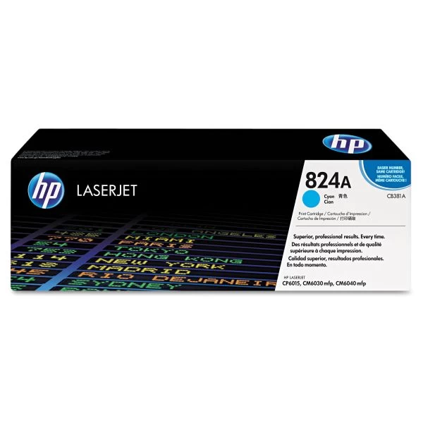 HP 824A, (CB381A) Cyan Original LaserJet Toner Cartridge 3 HP 824A, (CB381A) Cyan Original LaserJet Toner Cartridge