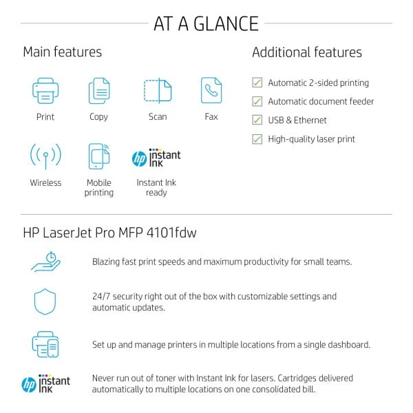 HP LaserJet Pro MFP 4101fdw Laser All-in-One Monochrome Printer 10 HP LaserJet Pro MFP 4101fdw Laser All-in-One Monochrome Printer - Image 8