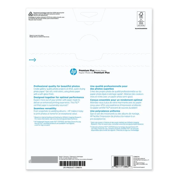 HP Premium Plus Photo Paper, 11.5 Mil, 8.5 X 11, Soft-Gloss White, 50/Pack 10 HP Premium Plus Photo Paper, 11.5 Mil, 8.5 X 11, Soft-Gloss White, 50/Pack - Image 8